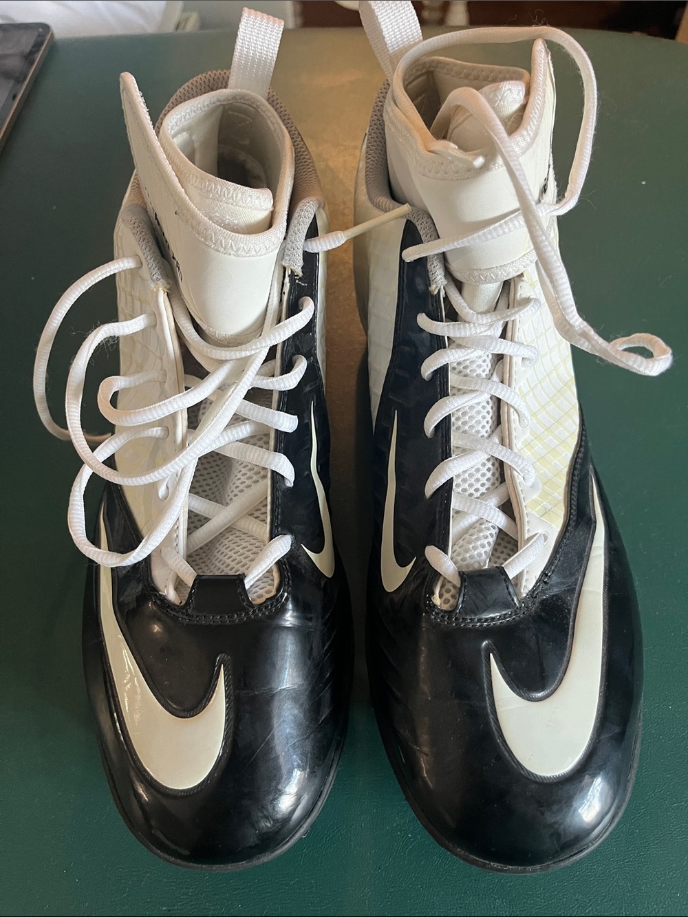 Nike Men’s Black and White High-Top Athletic Shoes with White Swoosh